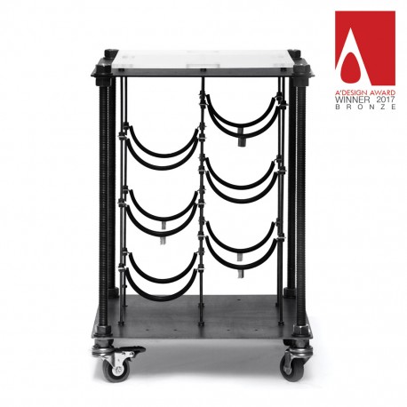 Industrial CAVA | Wine Rack Side Table