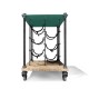 Floral Mint CAVA | Wine Rack Side Table