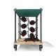 Floral Mint CAVA | Wine Rack Side Table