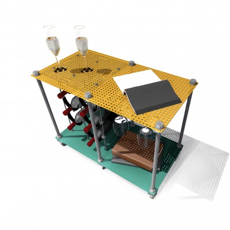 Passion Fruit CAVA | Wine Rack Side Table