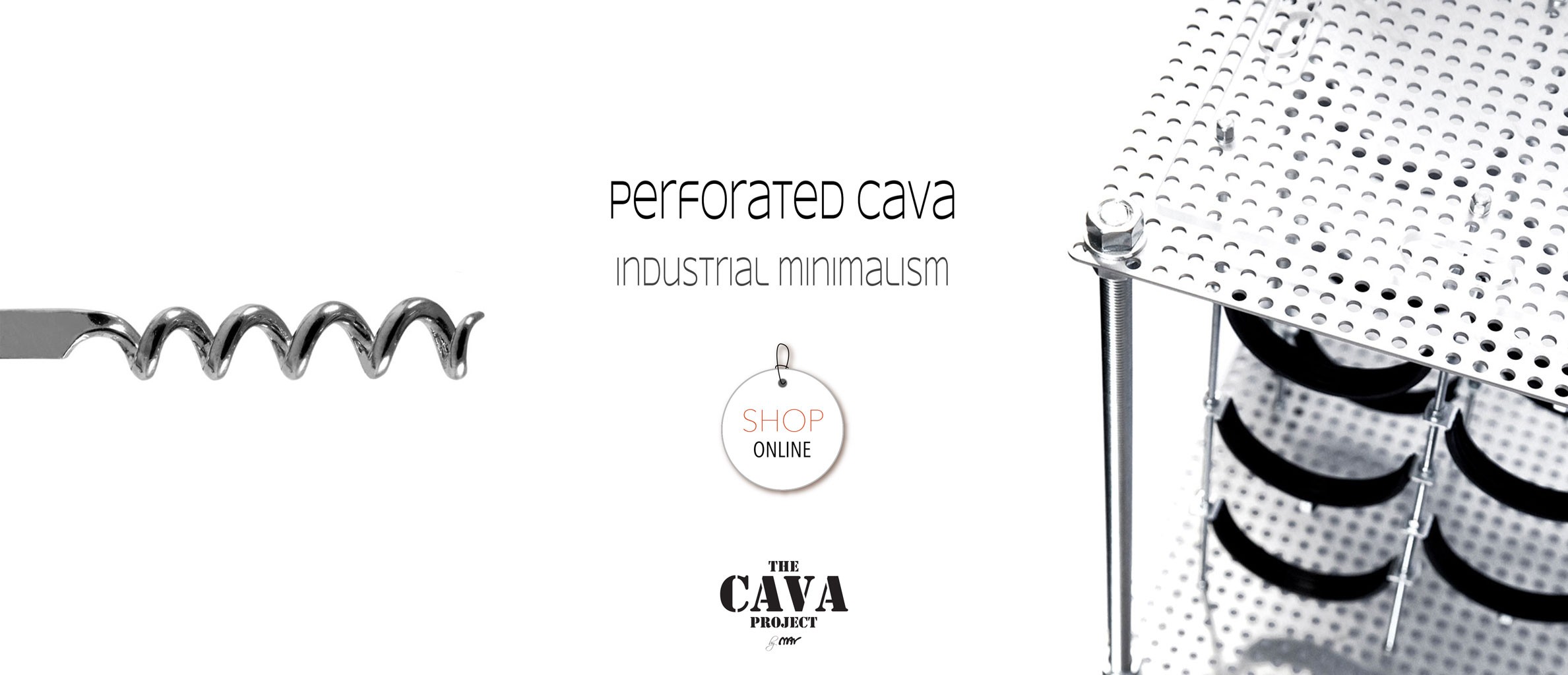 Perforated CAVA | Wine Rack Side Table